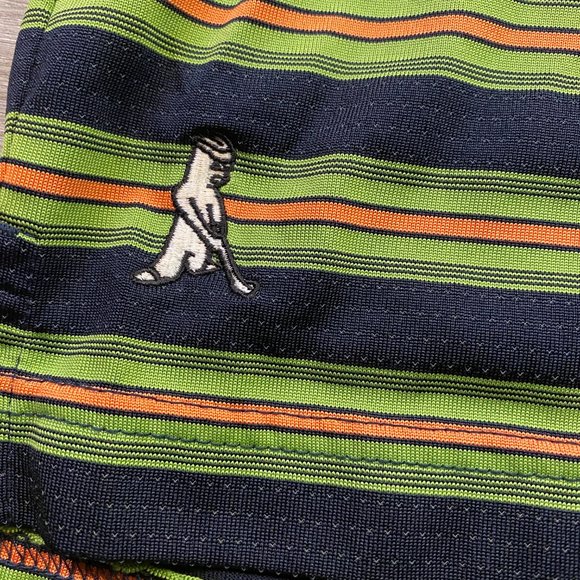 Ping Performance Golf Polo Green Orange Blue Stripes Large L - Picture 3 of 7